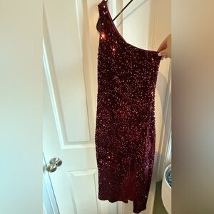 Sequin Burgundy Dress